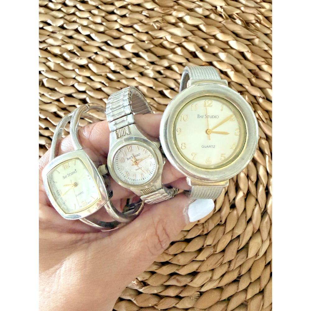 Vintage Bay Studio Watch Lot of 3 | Women’s Fashion Watches | Gold Tone | Repair - Picture 2 of 6